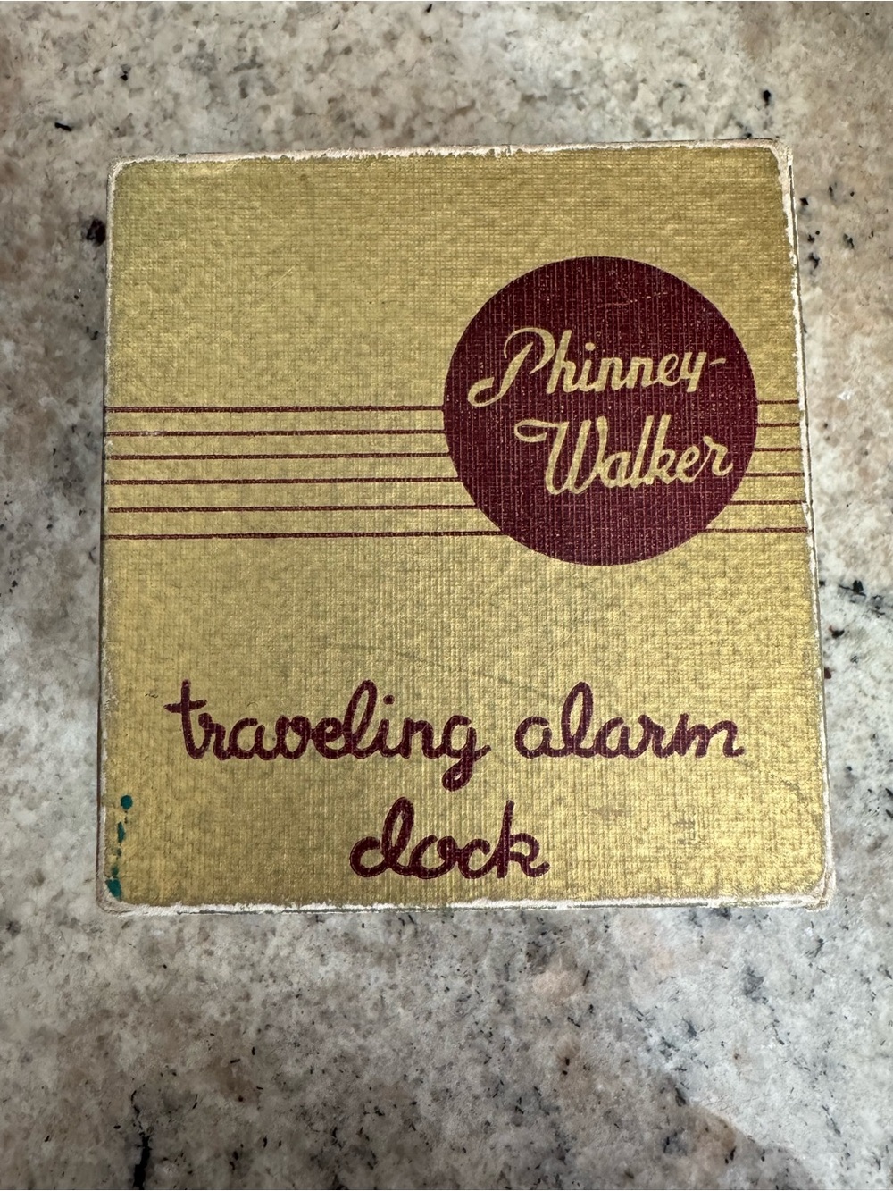 Traveling Alarm Clock - Gold and Burgundy